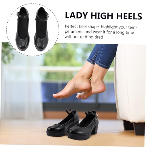 Beaupretty Damen High Heels Runde Zehen PU Obermaterial Modische Stilvolle Pumps Schwarze Schuhe für Party Büro Hochzeit Alltag Beaupretty Damen High Heels Runde Zehen PU Obermaterial Modische Stilvolle Pumps Schwarze Schuhe für Party Büro Hochzeit Alltag von Beaupretty