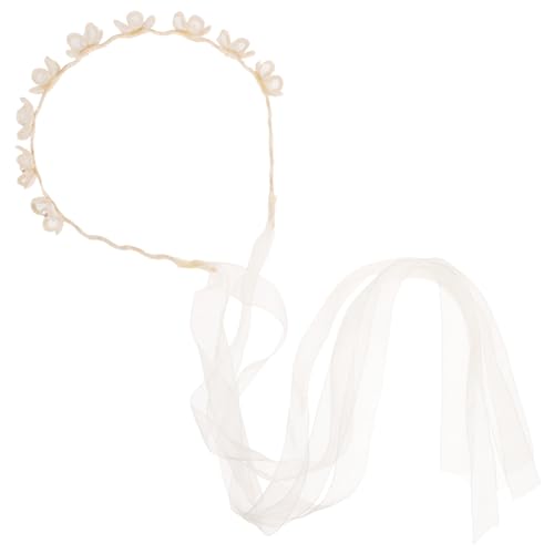 Beaupretty Damen Lace Haarband mit Spitzenblume und Imitationsperlen Weiches Rutschfestes Stirnband für Alltag und Festliche Anlässe Langlebiges Komfortables Haarschmuck Accessoire in von Beaupretty