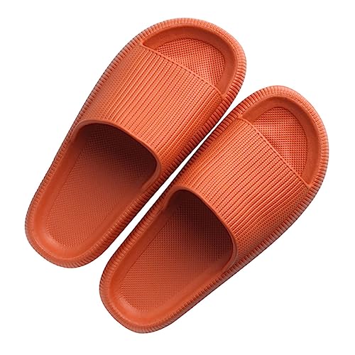 Beaupretty Damen Massage badeslipper Rutschfest Atmungsaktiv Langlebig Sommer Hausschuhe mit Noppen für Bad Strand und Alltag Orange von Beaupretty