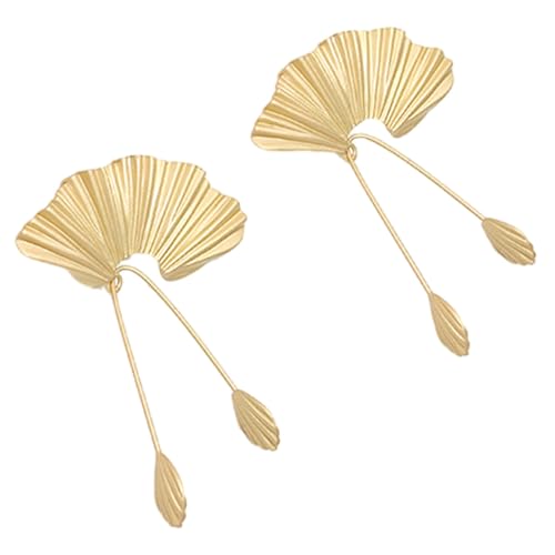Beaupretty Damen Ohrhänger Fan Form Langlebige Statement Drop Ohrringe Ohrdekoration für Frauen Komfortabel und Vielseitig Accessoire für Party und Alltag von Beaupretty
