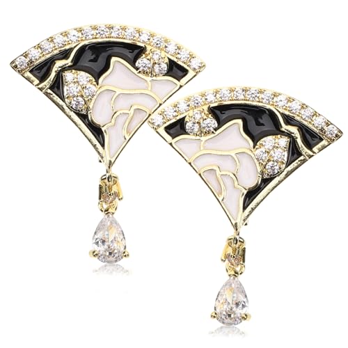 Beaupretty Damen Ohrringe Fächerdesign Ohrstecker Für Frauen Hautfreundlich Geschenkmode Teen Mädchen Ohrschmuck Zierliche Ohrringe Modisch von Beaupretty