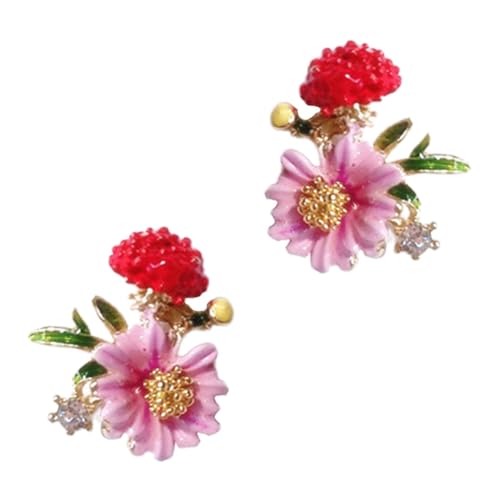 Beaupretty Damen Ohrschmuck Blumenohrringe Legierung Leicht Daisy Ohrstecker Modisch Kleine Ohrstecker für Party Hochzeit Valentinstag von Beaupretty