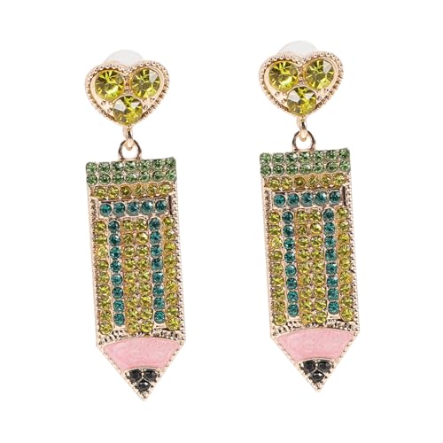Beaupretty Damen Ohrstecker Herzform Glitzernde Bleistift Ohrhänger Modische Ohrringe für Mädchen Schule Büro Geschenk Beaupretty Damen Ohrstecker Herzform Glitzernde Bleistift Ohrhänger Modische Ohrringe für Mädchen Schule Büro Geschenk von Beaupretty