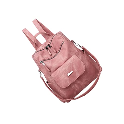 Beaupretty Damen PU Schultertasche und Rucksack Multifunktional Leicht Modisch Reißverschluss für Reisen Alltag Wochenendtrips Tragbar als Umhängetasche oder Backpack von Beaupretty