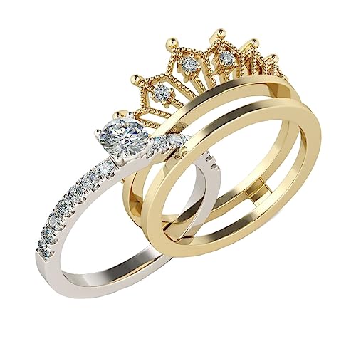 Beaupretty Damen Ring mit Abnehmbarem Stylischer Leichter Fingerring mit Feinen Zirkonia Modischer Schmuck für Frauen zu Weihnachten Geburtstag Valentinstag von Beaupretty