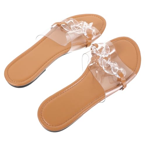 Beaupretty Damen Sandalen Flach Transparent Sommerlich Rutschfest Modisch Bequeme Flache Sandaletten mit Rutsch Sohle Stylische Sommerschuhe für Frauen Strand und Alltag Beaupretty Damen Sandalen Flach Transparent Sommerlich Rutschfest Modisch Bequeme Flache Sandaletten mit Rutsch Sohle Stylische Sommerschuhe für Frauen Strand und Alltag von Beaupretty