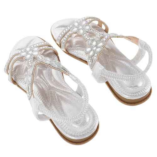 Beaupretty Damen Sandalen mit Funkelnden Strasssteinen Leichte und Atmungsaktive Sommerschuhe Elastischer Riemen für Bequemen Halt Vielseitig Kombinierbar für Strand Urlaub und Alltag Beaupretty Damen Sandalen mit Funkelnden Strasssteinen Leichte und Atmungsaktive Sommerschuhe Elastischer Riemen für Bequemen Halt Vielseitig Kombinierbar für Strand Urlaub und Alltag von Beaupretty