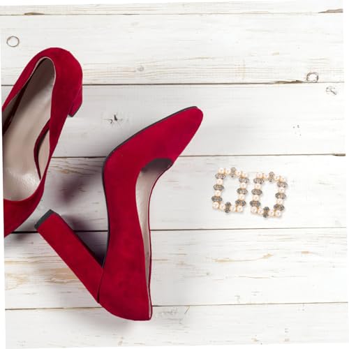 Beaupretty Damen Schuhclips Rechteckig mit Strass und Künstlicher Perle Robuste Zinklegierung Rutschfeste Schnallen für High Heels Schmuck Accessoires für Hochzeit Ball Party Beaupretty Damen Schuhclips Rechteckig mit Strass und Künstlicher Perle Robuste Zinklegierung Rutschfeste Schnallen für High Heels Schmuck Accessoires für Hochzeit Ball Party von Beaupretty