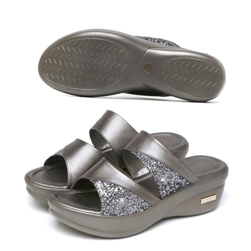 Beaupretty Damen Sommer Wedges Slipper mit Dicker Plateau Sohle Fischmaul Design Outdoor Freizeit Sandalen Graue Keilschuhe und Praktisch Beaupretty Damen Sommer Wedges Slipper mit Dicker Plateau Sohle Fischmaul Design Outdoor Freizeit Sandalen Graue Keilschuhe und Praktisch von Beaupretty