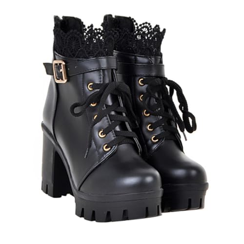 Beaupretty Kurze Stiefel Für Damen Schuhe Mit Dicken Absätzen Und Hohen Absätzen Elegant Und Modisch Aus Hochwertigem Pu Atmungsaktiv Und Leicht von Beaupretty