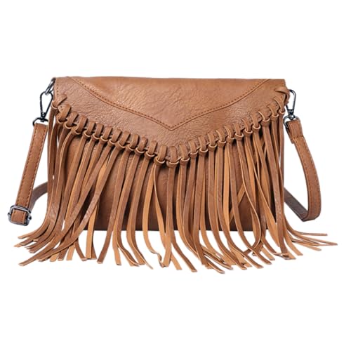 Beaupretty Damen Tassel Schultertasche Leichte Umhängetasche mit Modischem Quasten Design Vielseitig Tragbar als Crossbody oder Schulterbeutel für Arbeit Shopping und Alltag Langlebiges von Beaupretty