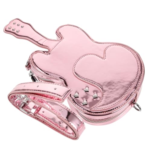 Beaupretty Damen Umhängetasche Gitarre Form PU Verstellbarer Riemen Leichte Crossbody Tasche Für Sommer Alltag Dating Reise von Beaupretty