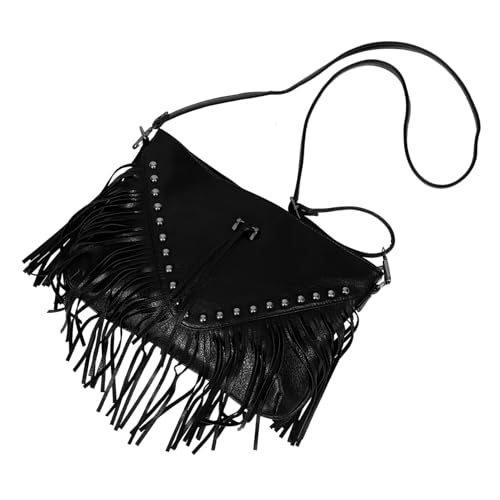 Beaupretty Damen Umhängetasche Weichem Kunstleder mit Nieten und Fransen Vielseitig Tragbar als Schulter oder Crossbody Bag für Shopping Reisen und Alltag Beaupretty Damen Umhängetasche Weichem Kunstleder mit Nieten und Fransen Vielseitig Tragbar als Schulter oder Crossbody Bag für Shopping Reisen und Alltag von Beaupretty