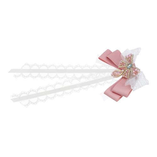 Beaupretty Damen-spitzen-fliegenbrosche: Niedliche Halsnadel Aus Band Mit Strasssteinen Für Kleider Und Hemden Im Lolita-stil – Elegante Modeaccessoires von Beaupretty