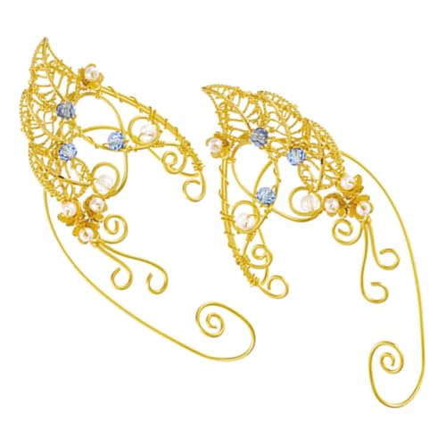 Beaupretty Delikate Ohrmanschetten Ohrringe für Damen Piercing Elfenohren Ohrhaken aus Langlebiger Legierung Leicht Elegant für Hochzeit Party Cosplay von Beaupretty