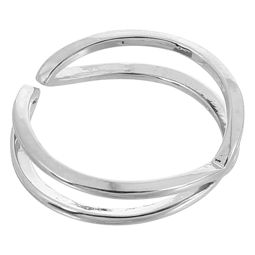 Beaupretty Silberring Mit Kreuz-design Offener Damenring Modischer Zarter Fingerschmuck Für Frauen Und Mädchen von Beaupretty