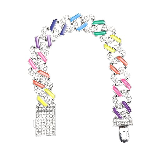 Beaupretty Diamantbesetztes Männerarmband Bunte Regenbogen Schmuck Handgelenk Armband Robust Modisch Komfortabel für Herren Teenager von Beaupretty