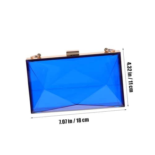 Beaupretty Diamond Abendtasche Damen Clutch Bag Transparent Blau Leicht für Party Bankett Business Kosmetik Telefon von Beaupretty