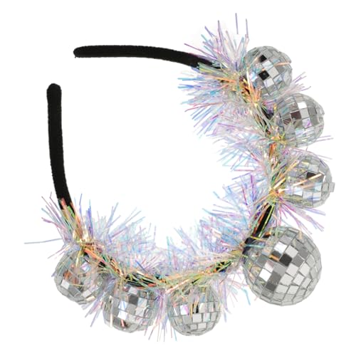 Beaupretty Disco Haarreifen mit Glitzernden Discokugeln Leichtes und Komfortables Party Haarband für Karneval Weihnachten und Cosplay Modisches Accessoire für Damen und Festlichkeiten von Beaupretty