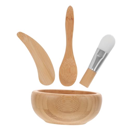Beaupretty Diy Gesichtsmaske Set Holz Maskenschale mit Rührspatel und Löffel für Entspannende Hautpflege für und Diy Kosmetikgestaltung von Beaupretty