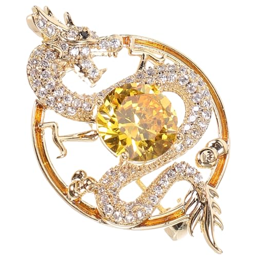 Beaupretty Drachenbrosche für Damen Eleganter Ansteckpin Gold für Kleidung und Accessoires Chic Drachen Design für Schals und Hüte Einzigartige Dekoration für Outfit Perfektes für Besondere von Beaupretty