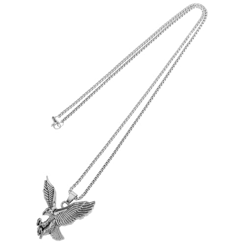 Beaupretty Eagle Anhänger Halskette für Herren Langlebige Metallkette Leichter Langketten Schmuck Stylische Modekette für Alltag Party und Layering von Beaupretty