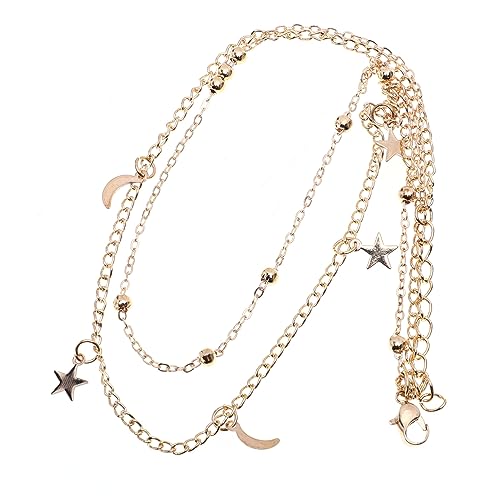 Beaupretty Einfaches Choker mit Mond und Stern Anhänger Kette für für Besondere Anlässe für Mutter oder Freundinnen von Beaupretty