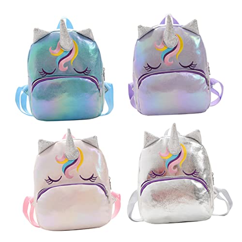 Beaupretty Einhorn-Rucksack Für Junge Mädchen Schulbuchtasche Mit Cartoon-dekor Kompakt Und Leicht Große Kapazität Für Bücher Und Utensilien Bequeme Tragegurte Leichtgängiger Reißverschluss von Beaupretty