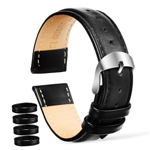 Beaupretty Einstellbares Echtes Uhrenarmband mit Schwarzen Schlaufen Komfortabel Langlebig Passend für Damen Herren Smartwatch Ersatzband von Beaupretty
