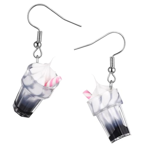 Beaupretty Eiscreme Ohrringe Damen Hängende Ohrhänger Lustige Earbobs in Milchtee Perlen Design Kreativer Ohrschmuck Geschenkidee für Freundinnen Beaupretty Eiscreme Ohrringe Damen Hängende Ohrhänger Lustige Earbobs in Milchtee Perlen Design Kreativer Ohrschmuck Geschenkidee für Freundinnen von Beaupretty