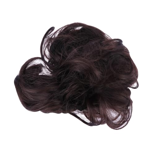 Beaupretty Elastisches Lockiges Haarteil Dutt Haarverlängerung aus Hitzebeständigem Fasergewebe für Frauen und Mädchen Einfach Anzubringen Langlebig und Modisch Farbe von Beaupretty
