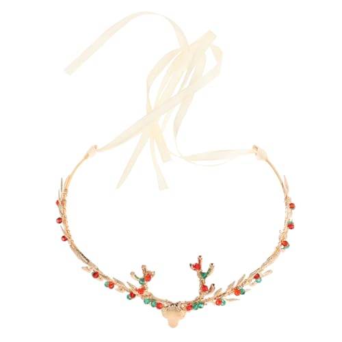 Beaupretty Stirnband Mit Blattkrone Strass-haarschmuck Passender Haarschmuck Für Weihnachten Weihnachtskopfkrone Strass-haarreif Weihnachts-strass-haarband von Beaupretty