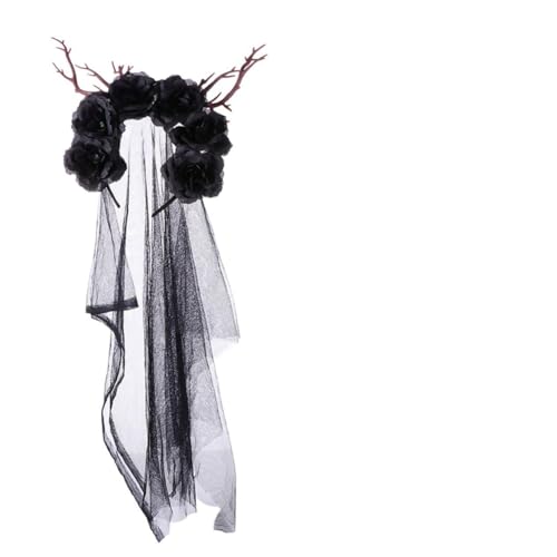 Beaupretty Elch Horn Ast Stirnband Halloween-rosen-stirnbänder Lichter Halloween-kopftuch Halloween-spinnennetz Schwarzes Blumengirlanden-stirnband Schwarzes Schleier-stirnband Stoff Black Beaupretty Elch Horn Ast Stirnband Halloween-rosen-stirnbänder Lichter Halloween-kopftuch Halloween-spinnennetz Schwarzes Blumengirlanden-stirnband Schwarzes Schleier-stirnband Stoff Black von Beaupretty