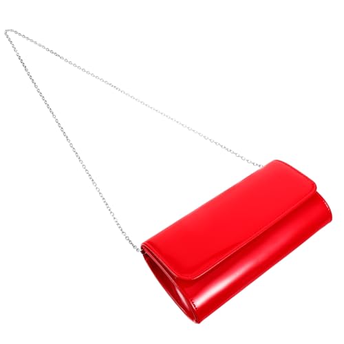 Beaupretty Elegante Rote Damen Clutch Handtasche aus PU Material Kompakte Abendtasche Leichte und Praktische Handtasche für Hochzeit Party Tanzveranstaltungen und Festliche Anlässe von Beaupretty