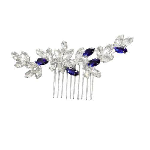 Beaupretty Eleganter Braut Haarkamm mit Blauen Rhinestones Langlebiges Legierungs Design Seitlicher Schmuck für Hochzeit Brautjungfern Festliche Anlässe und Fotoshootings von Beaupretty