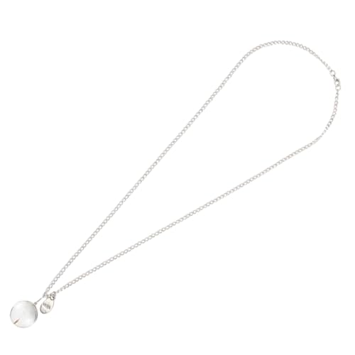Beaupretty Eleganter Silber Anhänger Halskette Damen mit Kreativem Blumen Glasdesign Modischer Schmuck für Alltag und Party Einzigartiges Geschenk für Frauen und Freundinnen von Beaupretty