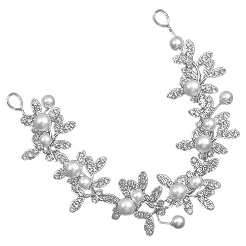 Beaupretty Elegantes Braut Haarband mit Perlen und Strass Silbernes Weiches Metallband Komfortabel und Sicher Vielseitiger Hochzeitsschmuck für Braut Feier Gartenempfang und Festliche von Beaupretty