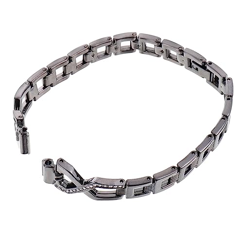 Beaupretty Elegantes X Förmiges Metallarmband mit Diamantbesatz für Inspire Hr Verstellbares Ersatzarmband Modisches Schmuckarmband für Damen und Herren Schwarz von Beaupretty