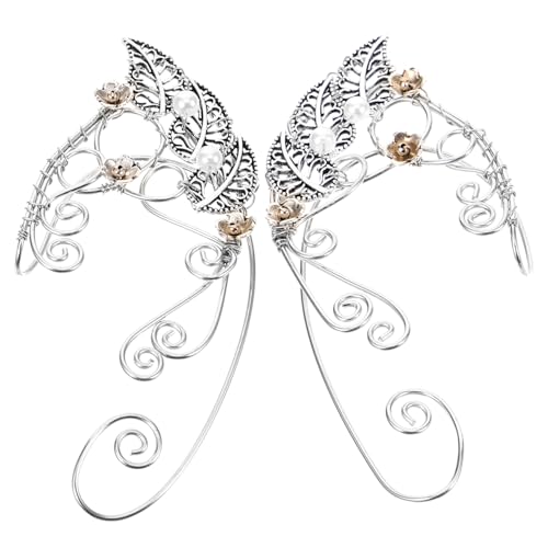 Beaupretty Elf Ohrclips Damen Ear Ohrklemmen Piercing Statement Ohrschmuck Handgefertigt für Frauen und Teens Elfenohrringe für Party Casual Cosplay Festival Schmuck von Beaupretty