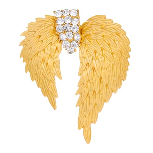 Beaupretty Engelsflügel Brosche Funkelnde Anstecknadel mit Strasssteinen Stilvolle Dekoration für Anzüge Rucksäcke Handwerkskunst Langlebig Praktisch von Beaupretty