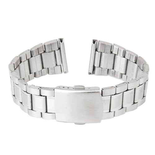 Beaupretty Ersatz Uhrenarmband mit Gerader Endfaltschließe Silbernes Armband für Herren Damen Robustes Bequemes Uhrband zum Schnellen Wechseln von Beaupretty