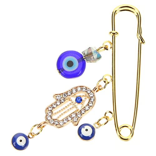 Beaupretty Evil Eye Brosche Pin mit Anhängern Retro Anstecknadel für Pullover Cardigan und Schal Modisches Schmuckstück für Damen und Herren Vielseitige Kleidung Dekoration von Beaupretty