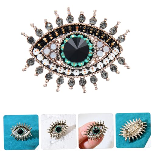 Beaupretty Evil Eye Brosche mit Strass Vintage Anstecknadel Damen Schmuck Modischer Lapel Pin für Kleidung Leichter Rostbeständiger Mode Accessoire von Beaupretty