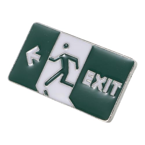 Beaupretty Exit Sicherheitsausgang Nachtleuchtende Brosche aus Metall Einzigartiges Mode Accessoire Leuchtet im Dunkeln Vielseitig für Kleidung Taschen und Schals Stilvoll für von Beaupretty