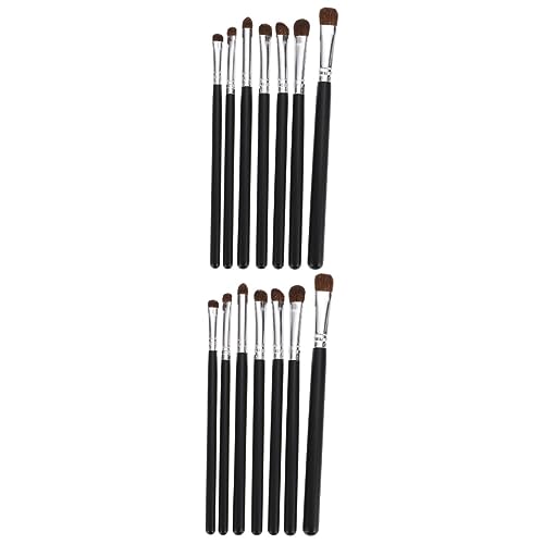 Beaupretty 14 Stk Augen-make-up-pinsel Eyeliner-make-up-pinsel Make-up-pinsel Für Die Augen Foundation-pinsel Concealer Pinsel Puderpinsel Augenpinsel-kit Malen Rosshaar Tragbar von Beaupretty