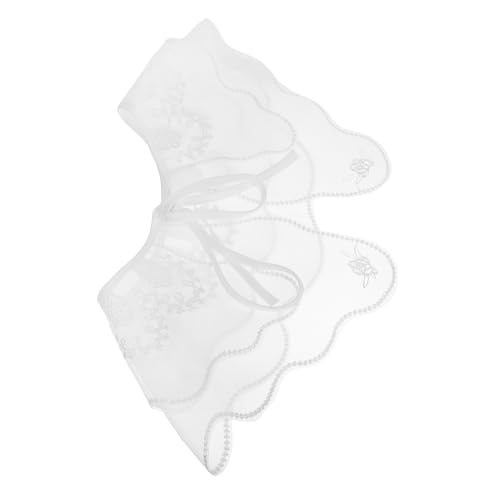 Beaupretty Falscher Abnehmbarer Blusenkragen Für Damen Clip-kragen Aus Spitze Abnehmbarer Halbkragen Für Blusen Und Kleider Weißer Chiffon-dickey-kragen von Beaupretty