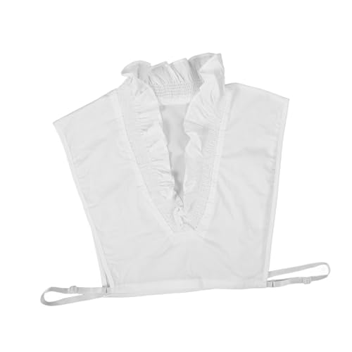 Beaupretty Falscher Damenkragen mit Rüschensaum Abnehmbarer für Herbst Winter Vielseitig Kombinierbar zu Pullovern Cardigans von Beaupretty