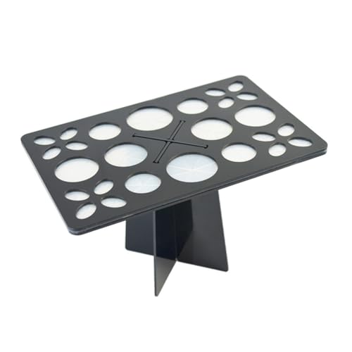 Beaupretty Faltbarer Make Up Pinselhalter Schwarz Air Drying Kosmetik Regal Organizer für Pinsel Trocknung Platzsparend Einfach zu Verstauen für Unterwegs von Beaupretty
