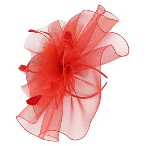 Beaupretty Fascinator Hut Damen Mesh Veil Haarschmuck mit Leichter Vintage Kopfschmuck für Hochzeit Party Cocktail Braut und Brautjungfern Eleganter Netzschleier Kopfbedeckung von Beaupretty