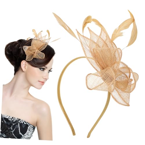Beaupretty Fascinator Hut für Damen Vintage Kopfstück mit Haarschmuck Clip Teeparty Hochzeit Abendveranstaltung Brautdusche Besondere Anlässe von Beaupretty